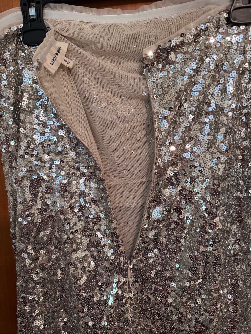 Lucky Brand Strapless Silver Sequin Gown - Picture 8 of 11